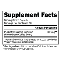 PurCaf® Organic Caffeine Capsules